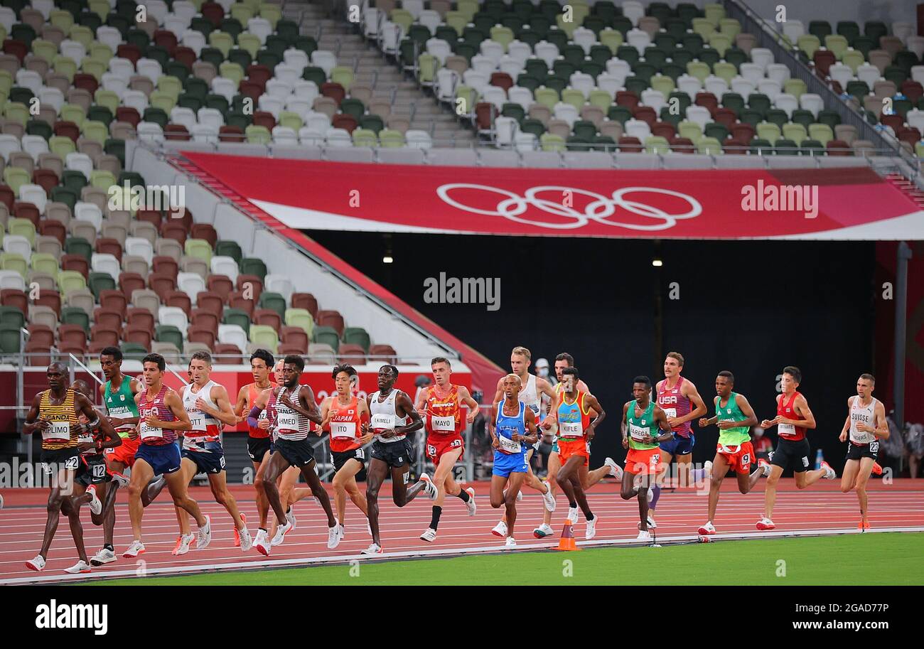 Tokyo, Japan. 30th July, 2021. Athletes compete during the men's 10000m ...