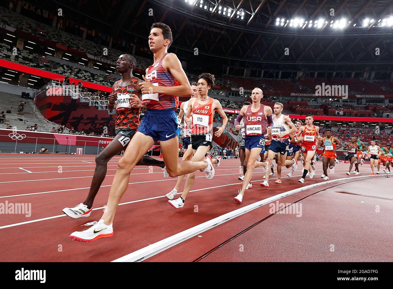 Tokyo, Japan. 30th July, 2021. Athletes compete during the men's 10000m ...