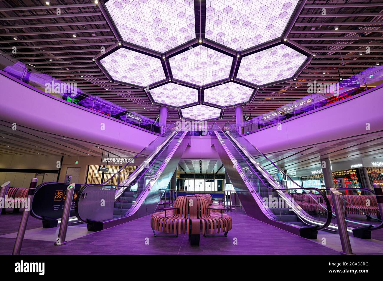 The newly refurbished Terminal 2 at Manchester Airport Stock Photo Alamy