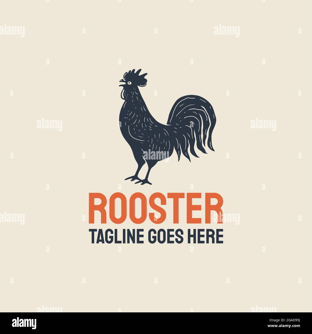 Rooster Chicken Hen Silhouette Vintage Retro Rooster Logo Design Rooster Chicken Hen Silhouette Vintage Retro Rooster Logo Design