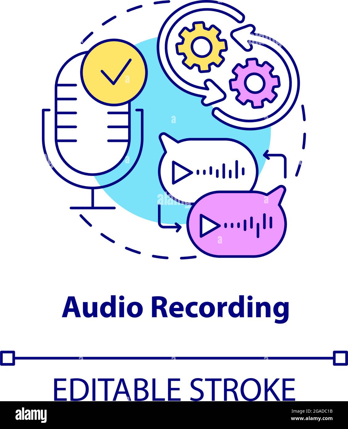 Audio recording concept icon Stock Vector Image & Art Alamy