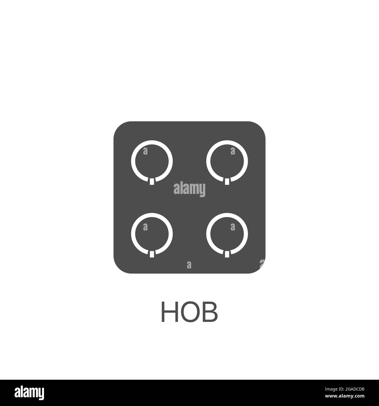 Hob simple vector icon. Symbol for web and mobile Stock Vector