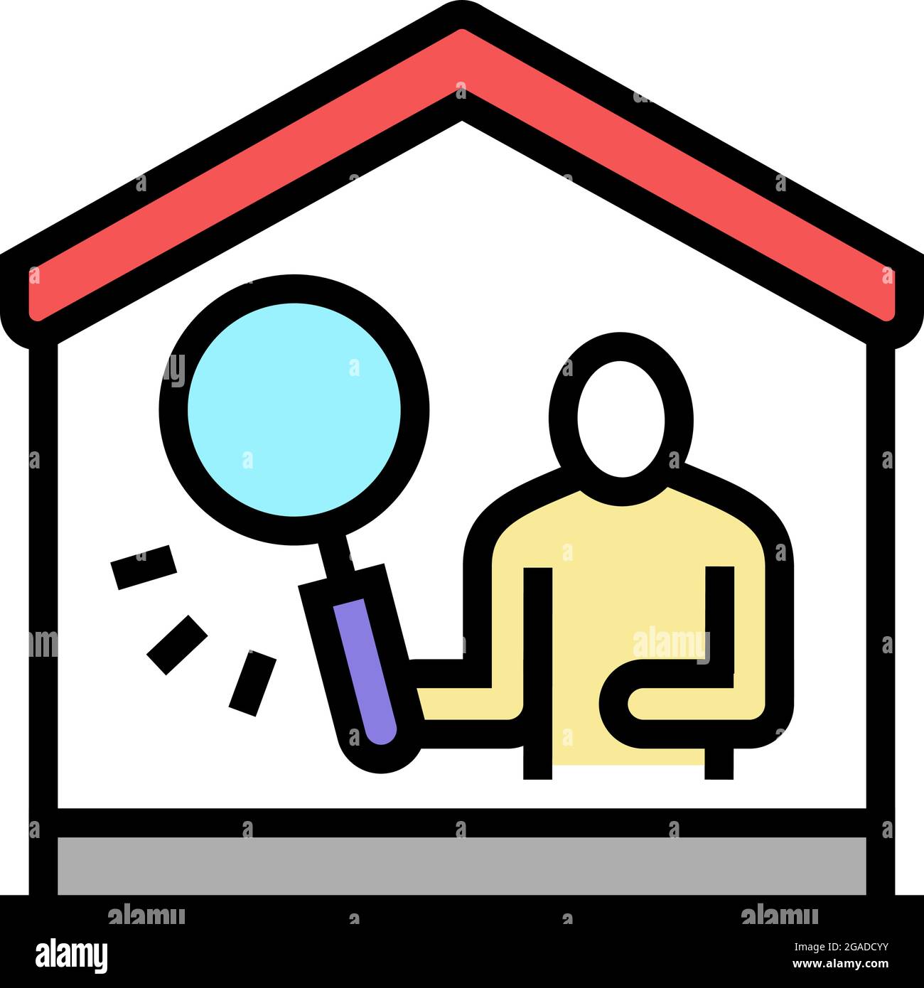 property inspection color icon vector illustration Stock Vector Image ...