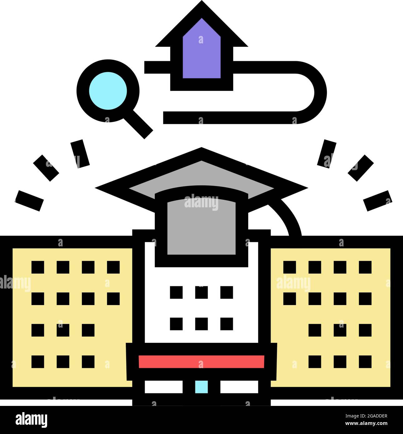 education in area color icon vector illustration Stock Vector Image ...