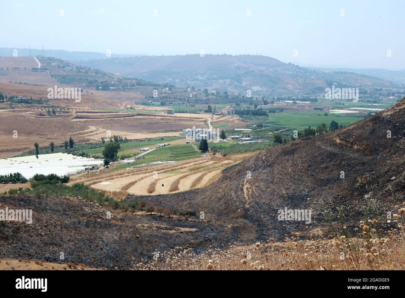 Fire in akkar district north lebanon hires stock photography and