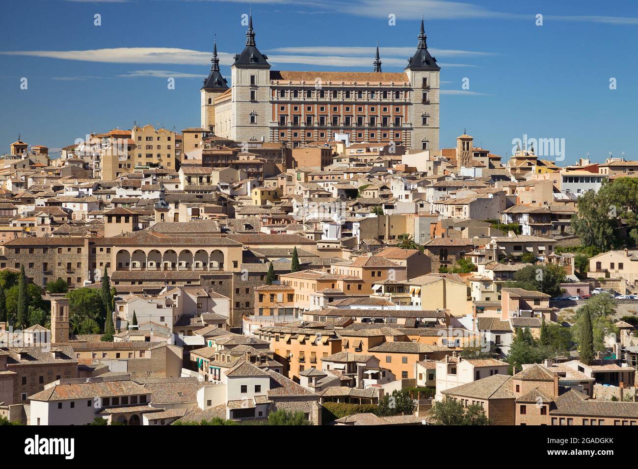 City of Toledo from the Valley Lookout, Spain. Stock Photo