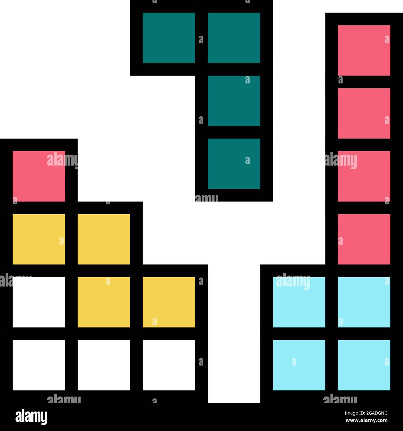 puzzle game color icon vector illustration Stock Vector Image & Art - Alamy