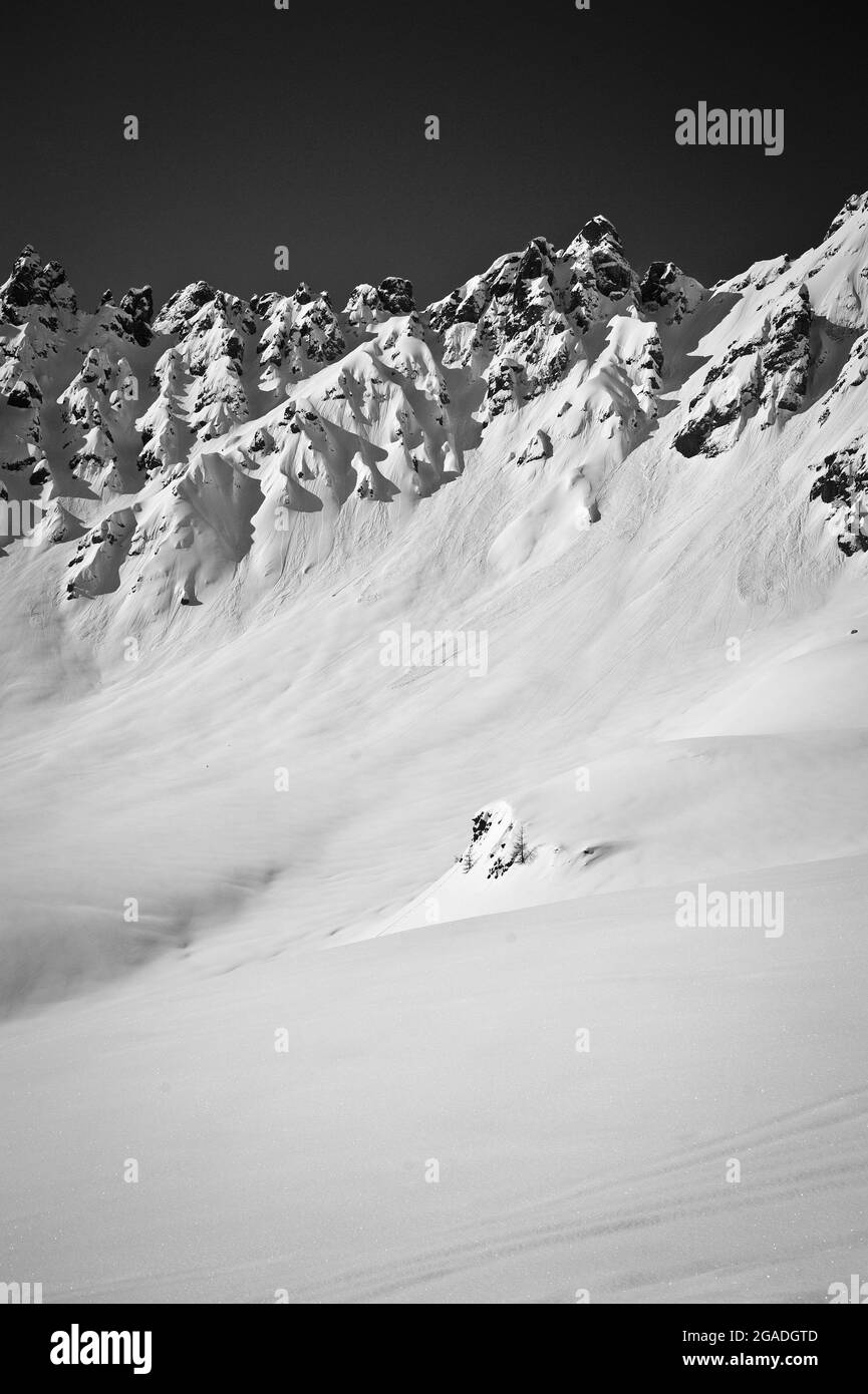 Cloud italy dolomites alps mountains view Black and White Stock Photos ...