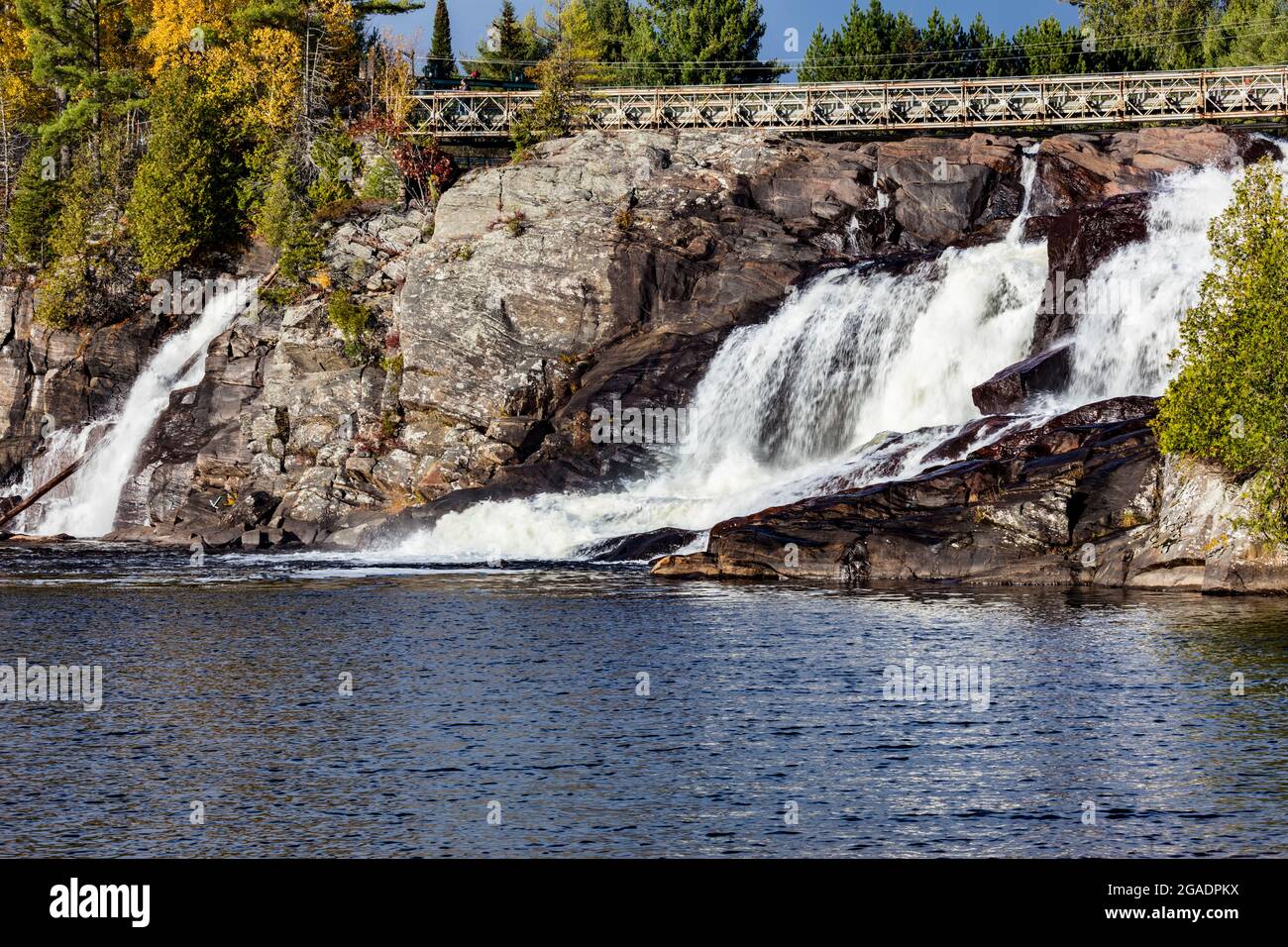 High Falls in Bracebridge, Ontario, Canada Stock Photo