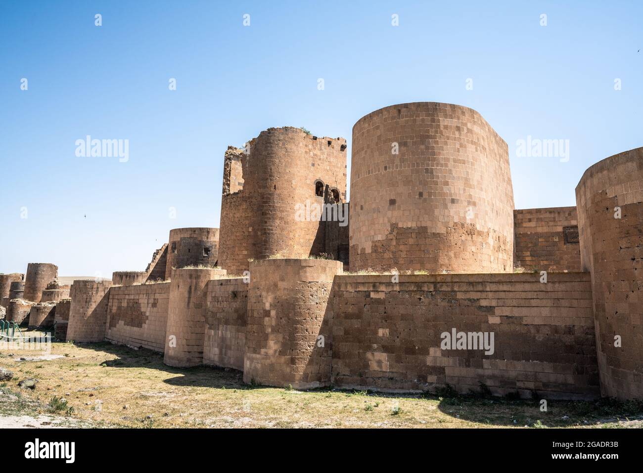 Ani city and fortification ruins historical ancient ruins of an antique city in Kars, Turkey. High quality photo Stock Photo