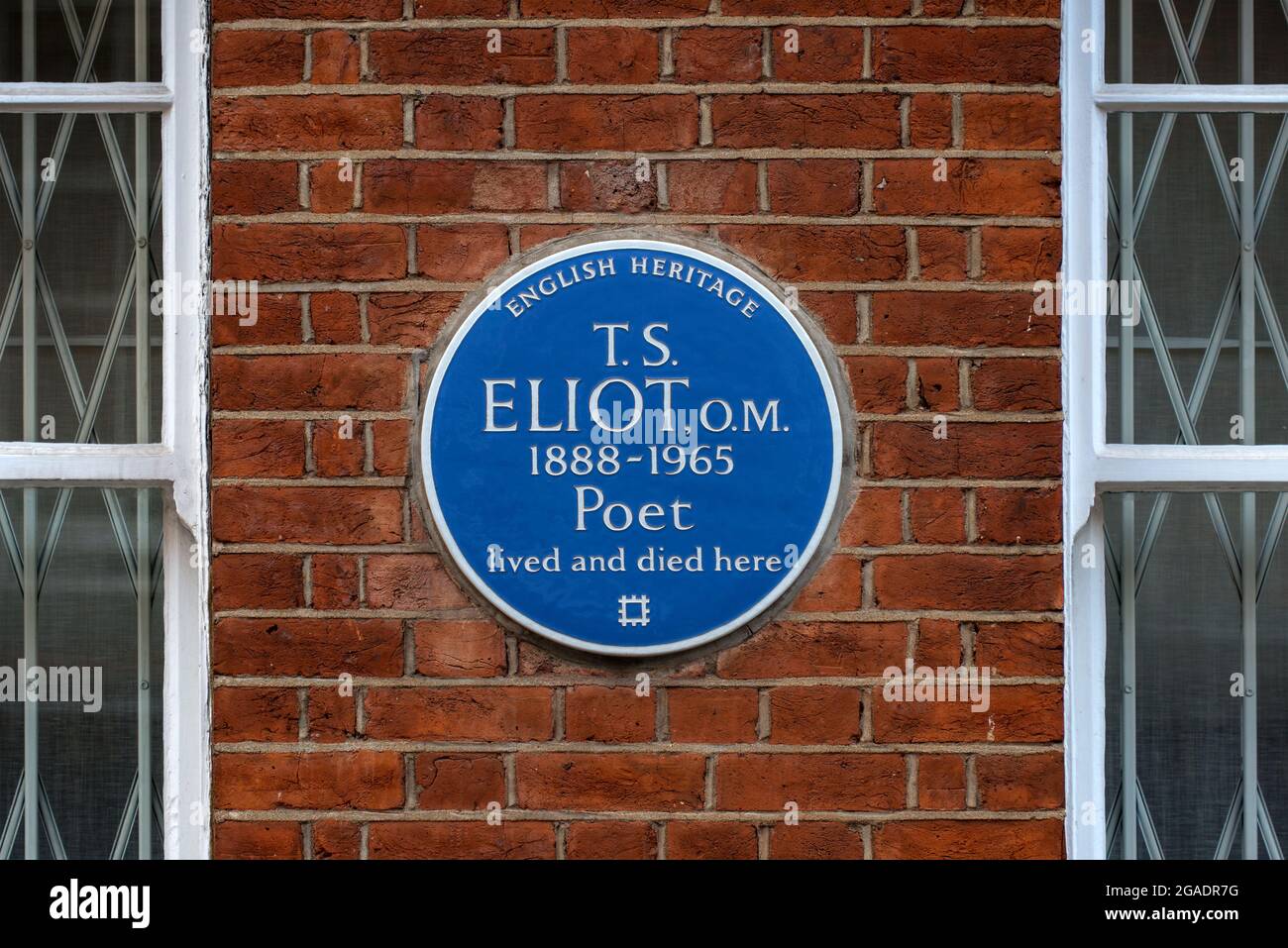 T.S. Eliot blue plaque, London Stock Photo