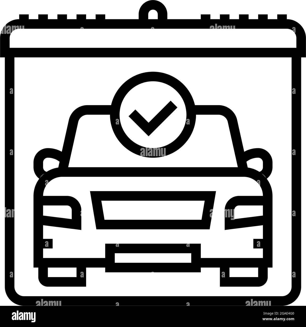 drivers day of test line icon vector illustration Stock Vector