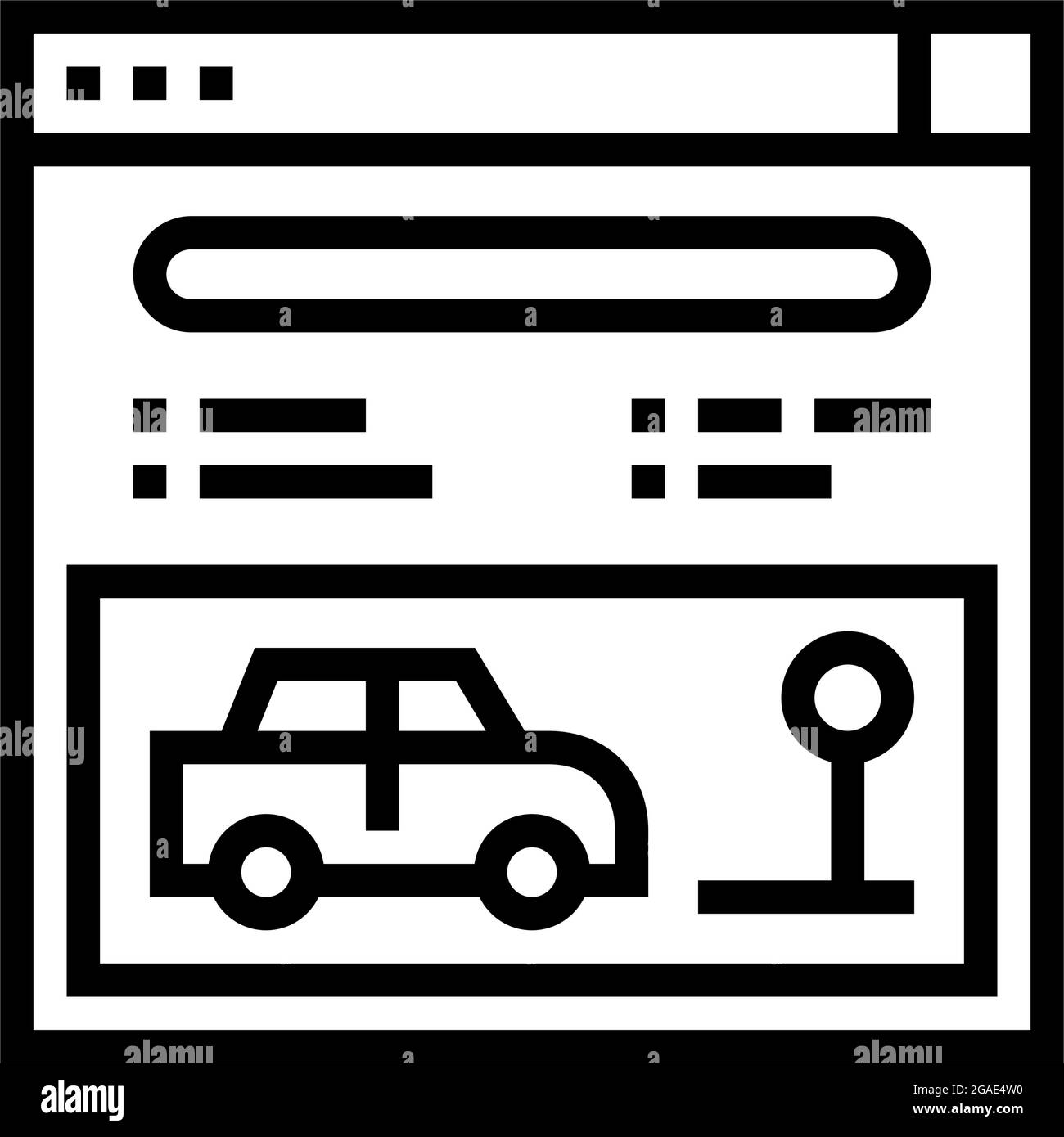 online driving school lesson line icon vector illustration Stock Vector