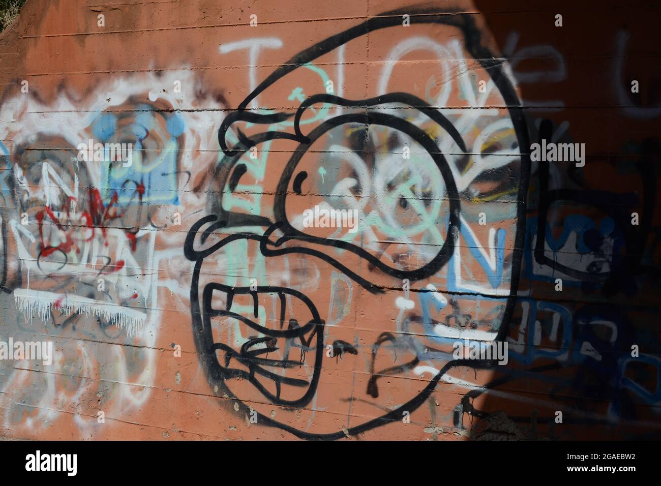i grafiti nella città di Cagliari Stock Photo