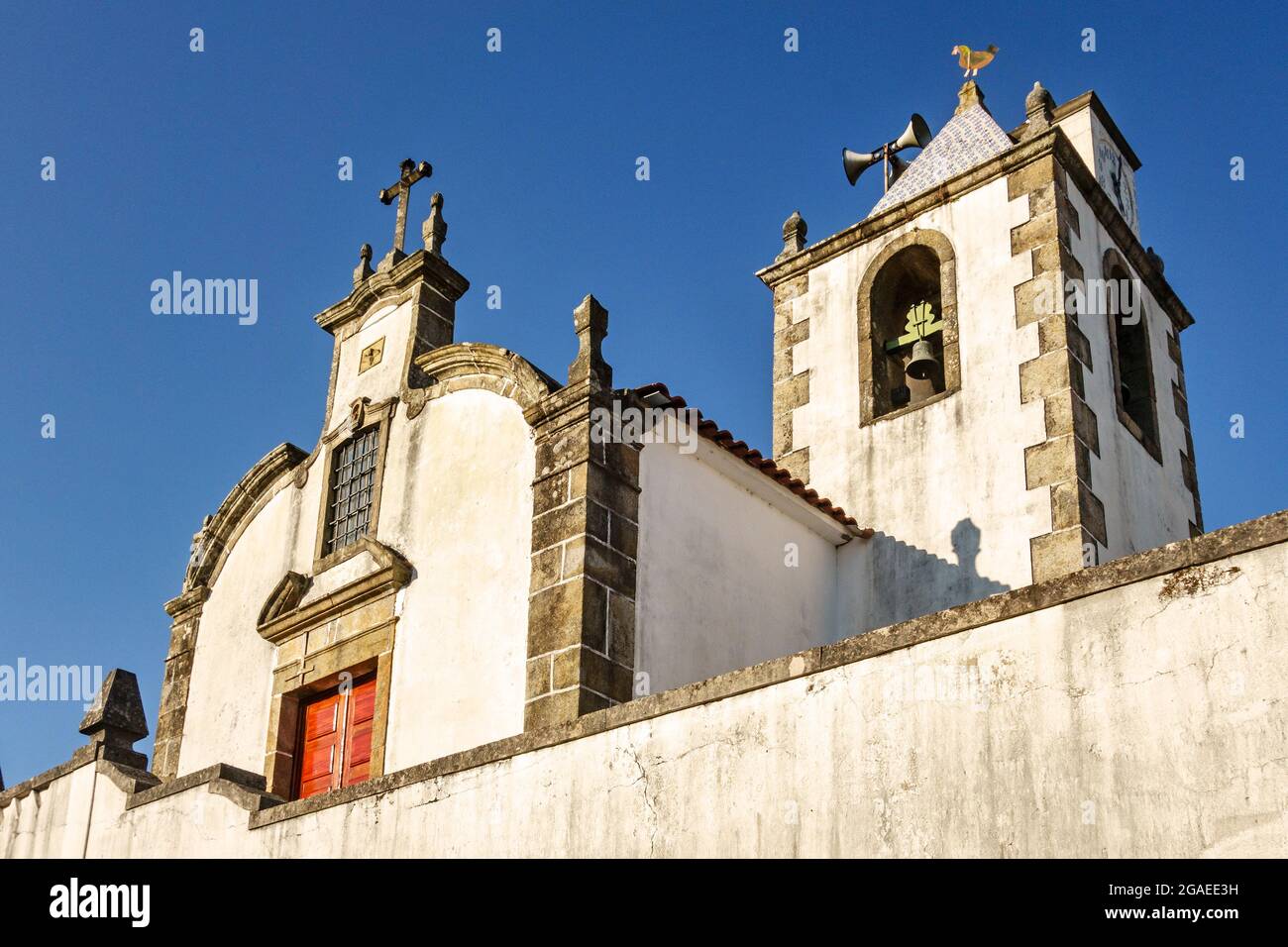 The early 20c parish church in the village of Vila Facaia, central Portugal Stock Photo
