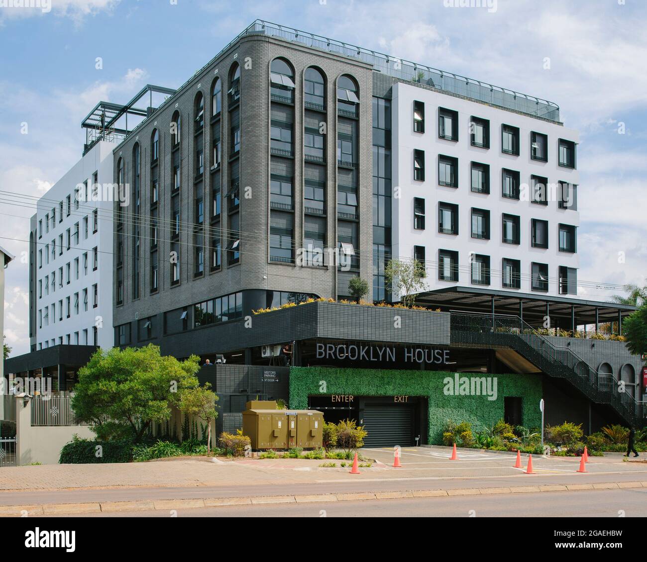 The building as viewed from Lynnwood Road. Brooklyn House, Pretoria
