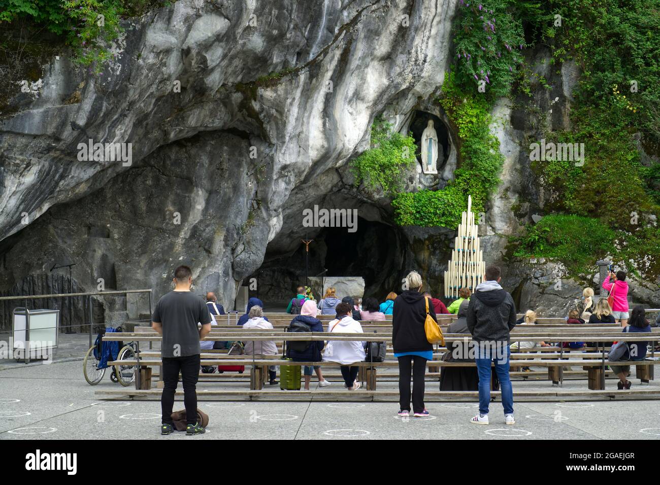 Grotto of massabielle in lourdes hi-res stock photography and images ...