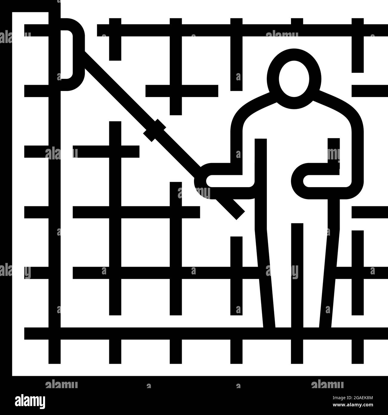 cleaning pool walls line icon vector illustration Stock Vector Image