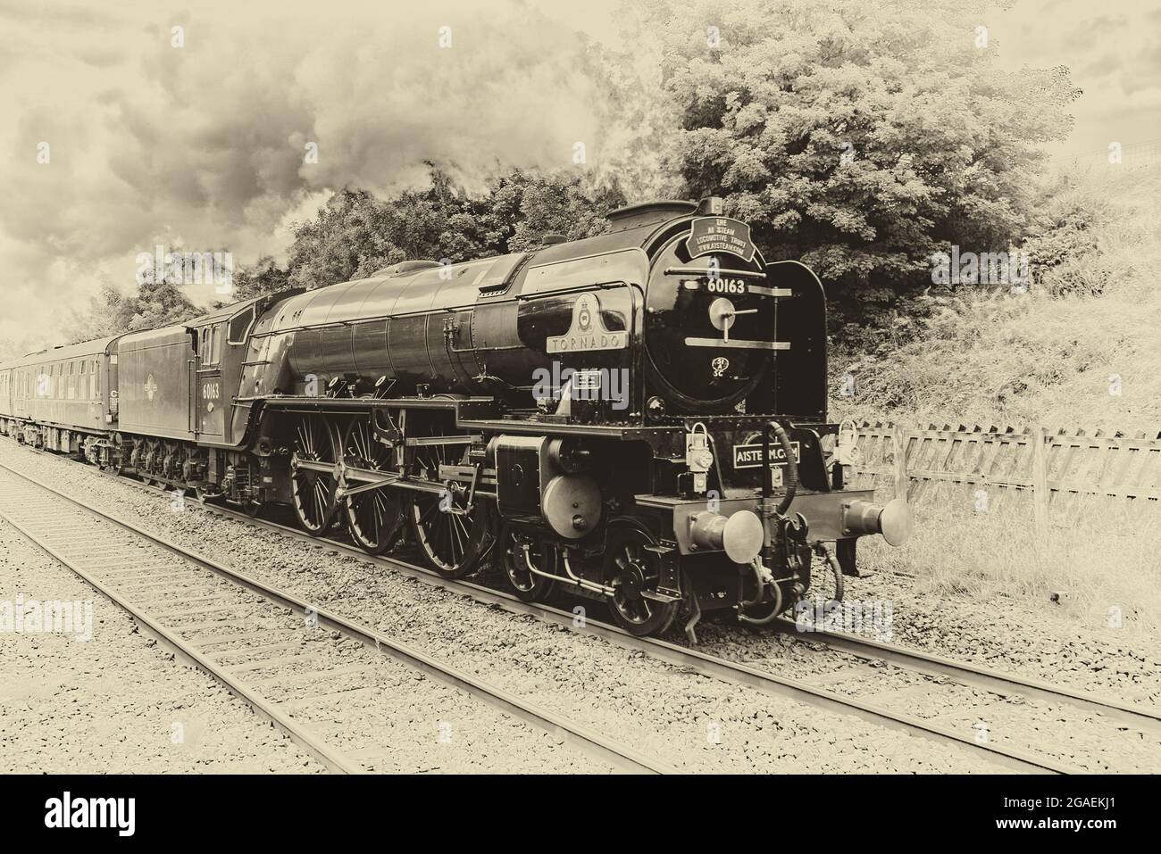 PECO様 LNER Peppercorn class A1 60163 Tornado passing through Long