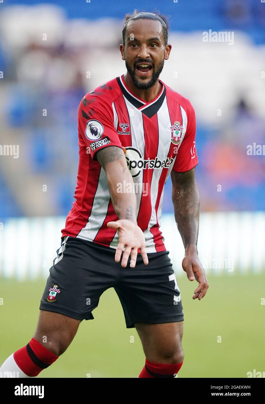 Southampton S Theo Walcott During The Preseason Friendly Match At The Cardiff City Stadium Picture Date Tuesday July 27 2021 Stock Photo Alamy