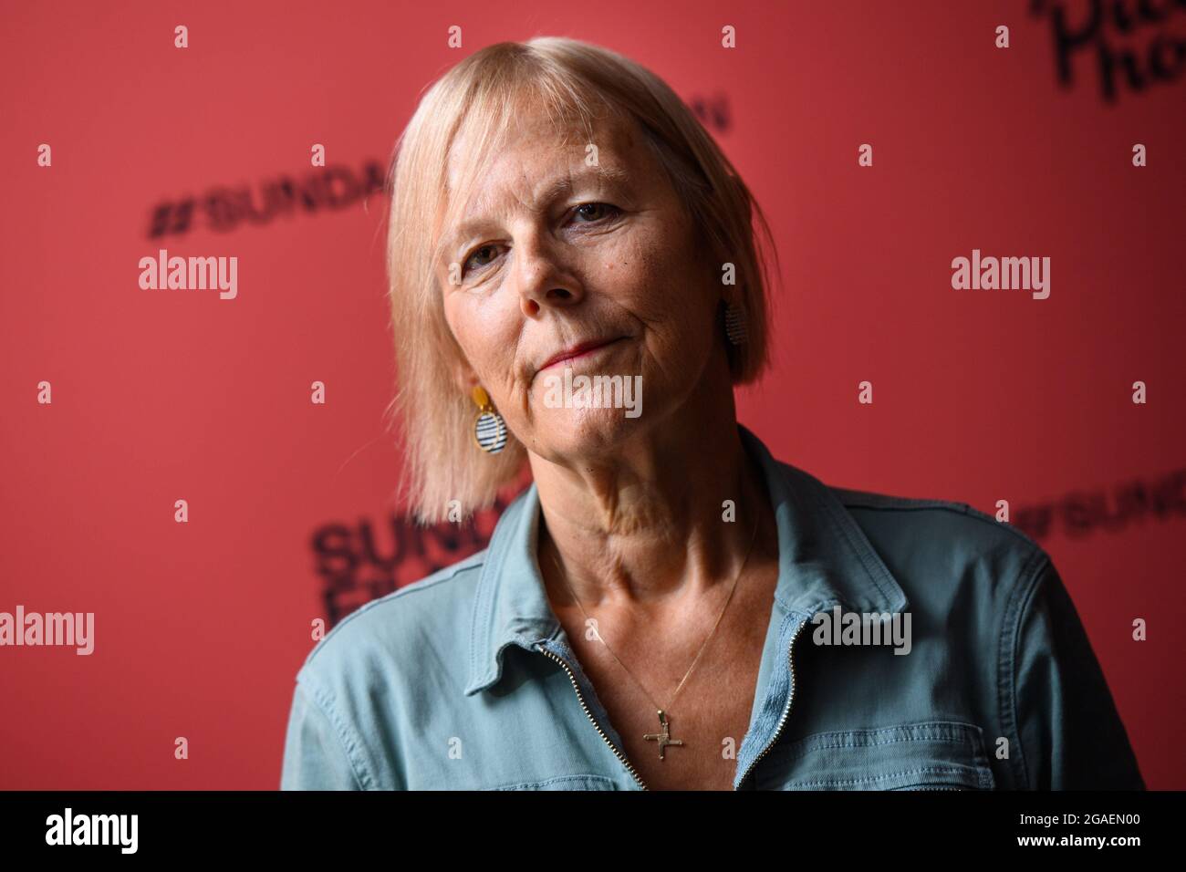 London, UK. 30 July 2021. Phyllida Lloyd pictured attending her masterclass as part of the Sundance Film Festival, at the Picturehouse Central cinema in London. Picture date: Friday July 30, 2021. Photo credit should read: Matt Crossick/Empics/Alamy Live News Stock Photo