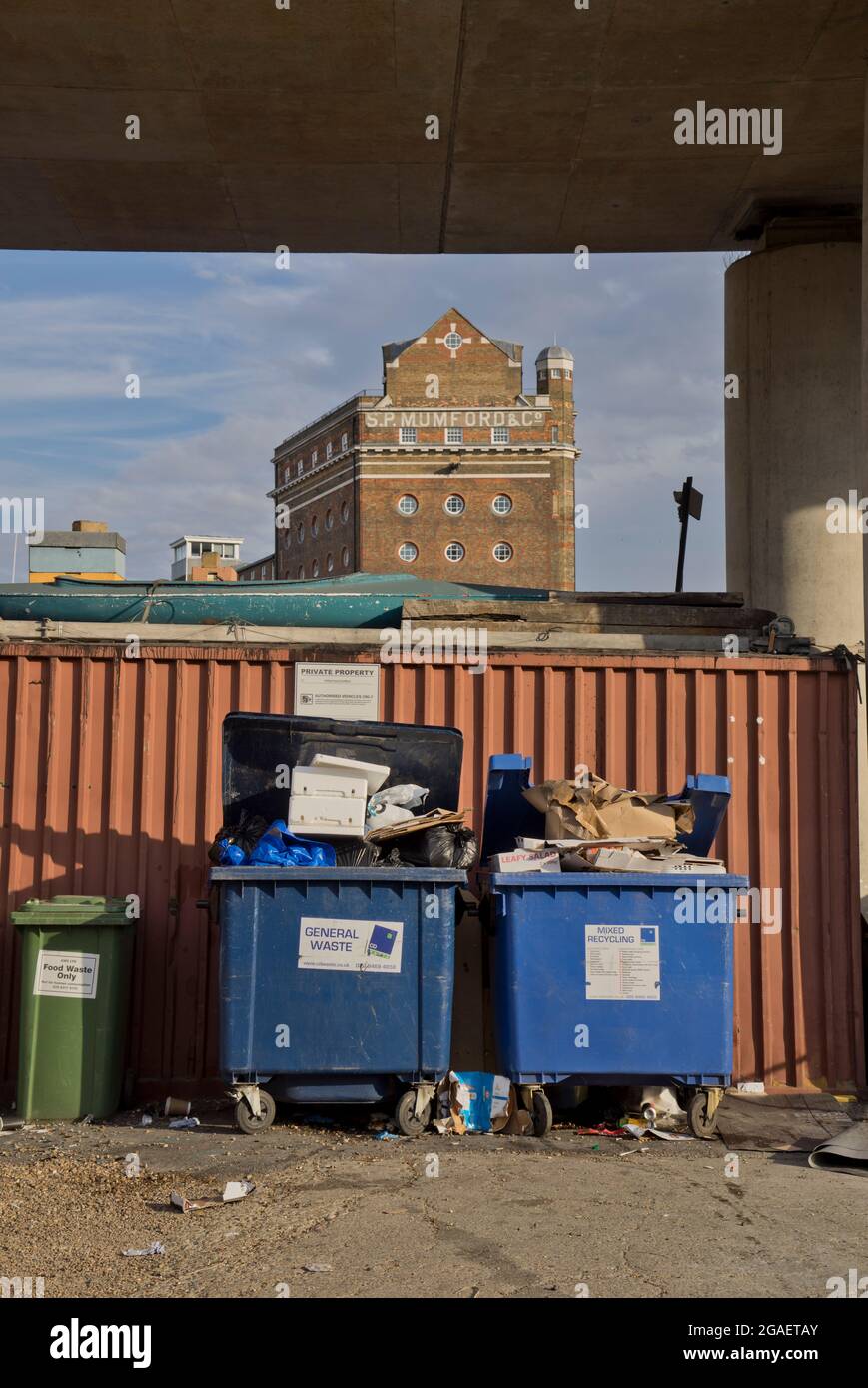 Old industrial buildings turned into luxury apartments in Deptford