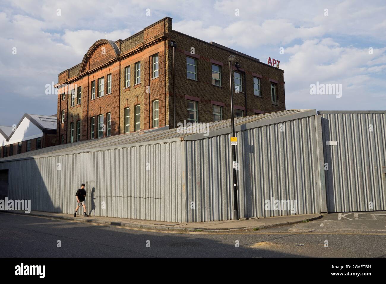 Old industrial buildings turned into luxury apartments in Deptford