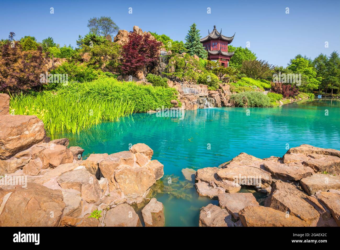The Chinese Garden in the Botanical Garden in Montreal, Quebec, Canada