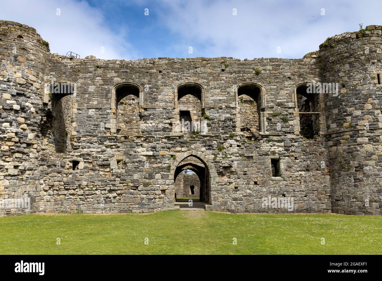 Beaumaris Castle on the island of Anglesey in north Wales Stock Photo ...