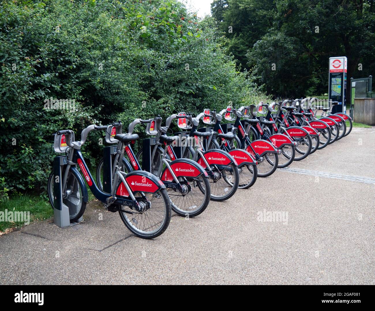 Santander London Bikes Stock Photo