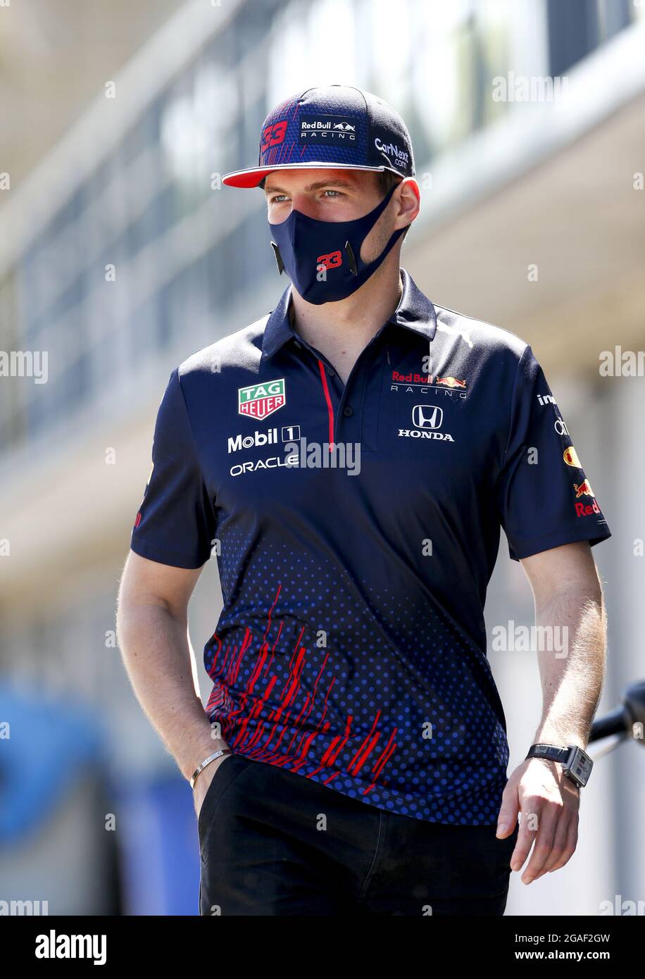 Verstappen Max Ned Red Bull Racing Honda Rb16b Portrait During The Formula 1 Magyar Nagydij 21 Hungarian Grand Prix 11th Round Of The 21 Fia Formula One World Championship From July 30