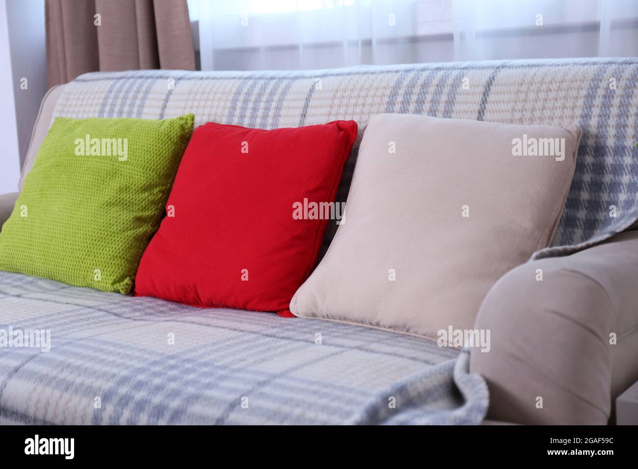colourful throw pillows