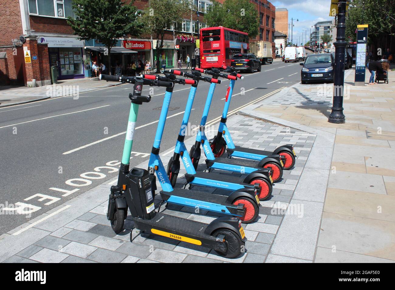 Scooters in their own bay hires stock photography and images Alamy