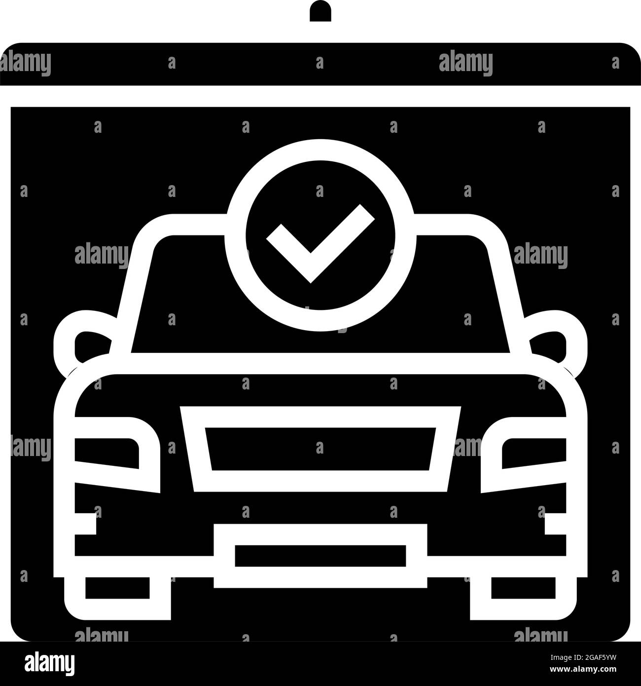 drivers day of test glyph icon vector illustration Stock Vector