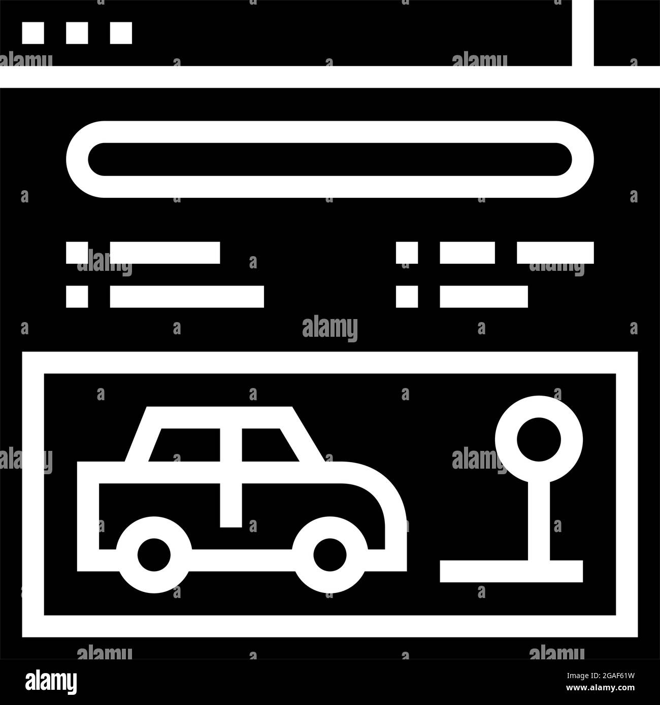 online driving school lesson glyph icon vector illustration Stock Vector