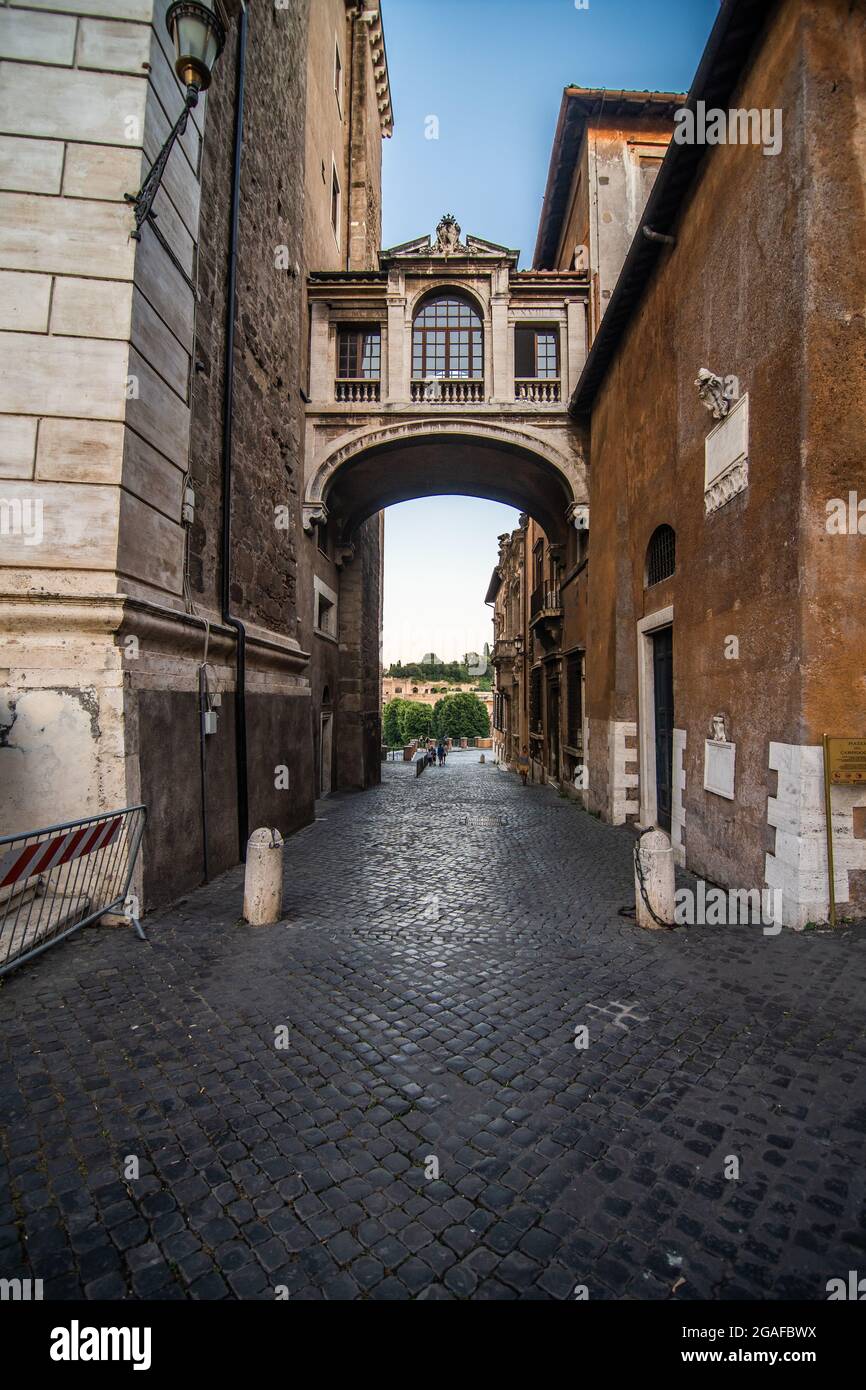 Rome, Italy - Juny, 2021: Capitoline hill Campidoglio is one of the ...