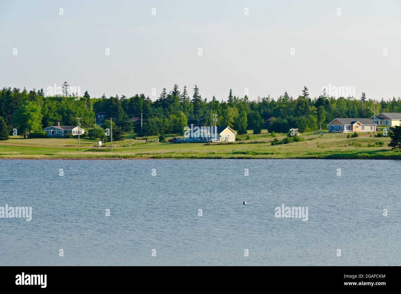 View of lake and forests of Prince Edward Island Stock Photo Alamy