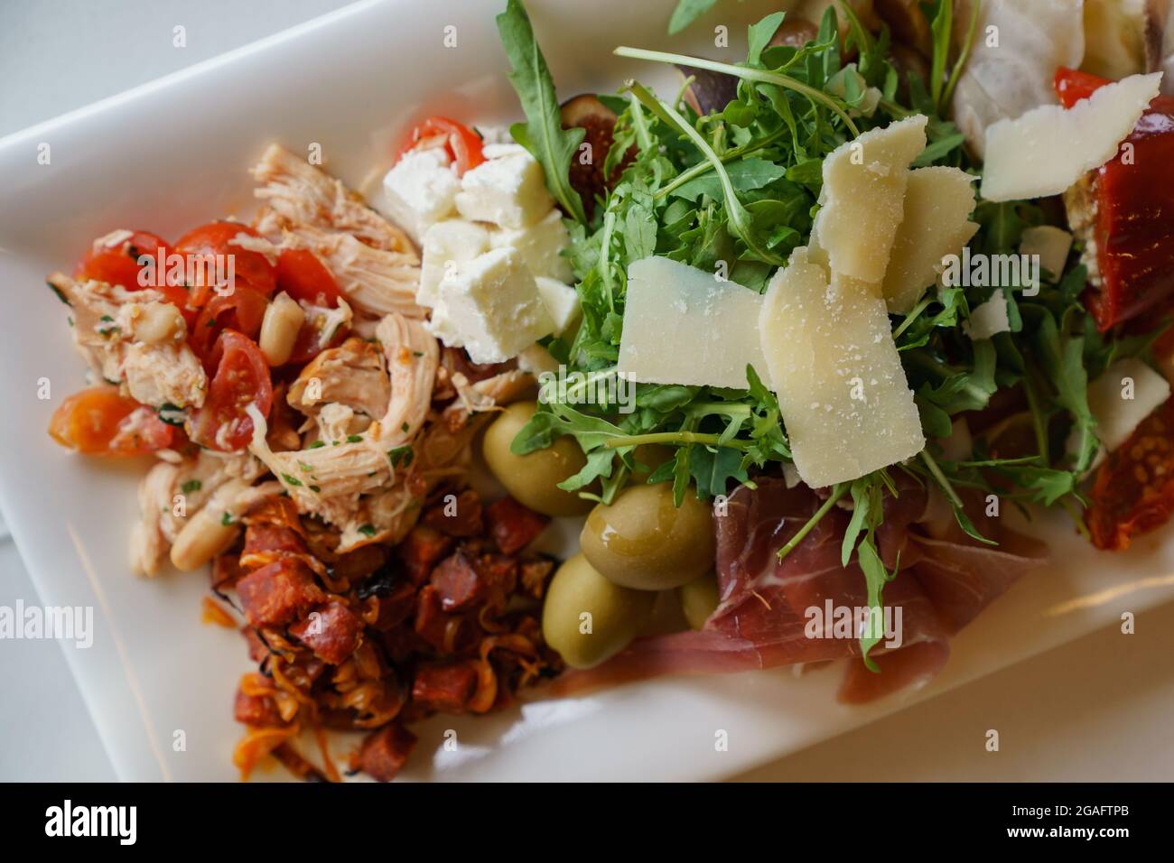 Mezze sharing platter Stock Photo