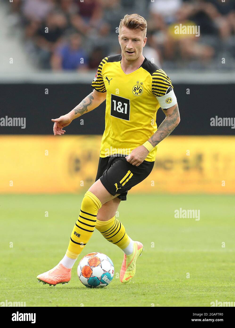 Exit, Germany. 14th July, 2022. firo : July 14th, 2022, football, 1st  Bundesliga, season 2022/2023, SC Verl - BVB, Borussia Dortmund Marco REUS,  BVB, single action Credit: dpa/Alamy Live News Stock Photo - Alamy