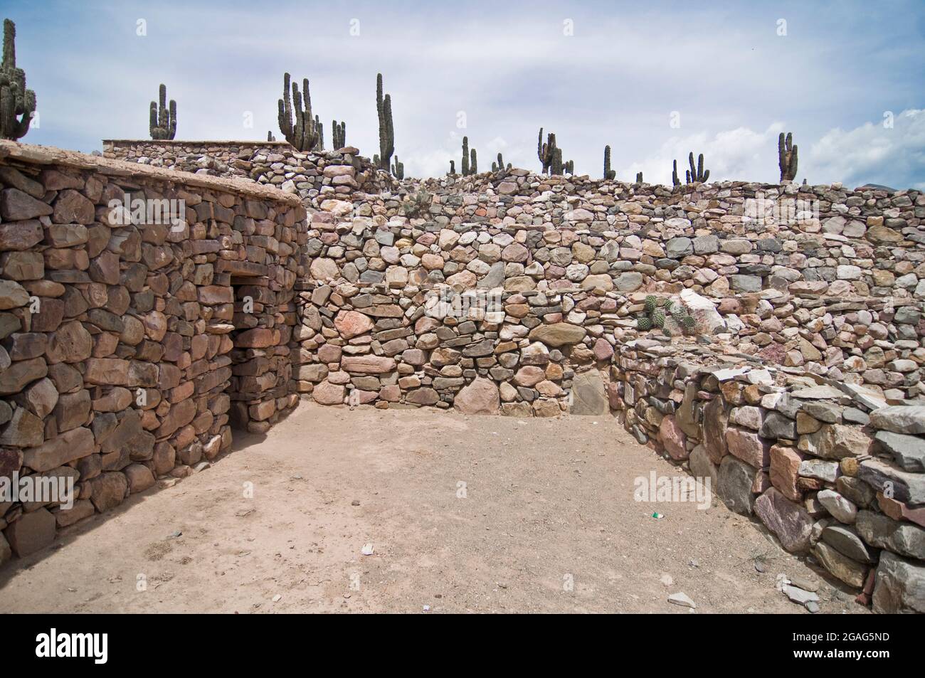 Pucara de Tilcara fortification and archeological site. Jujuy, Argentina Stock Photo