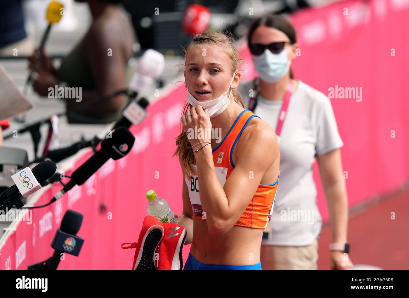 Netherland’s Femke Bol after winning her Women's 400m Hurdles heat