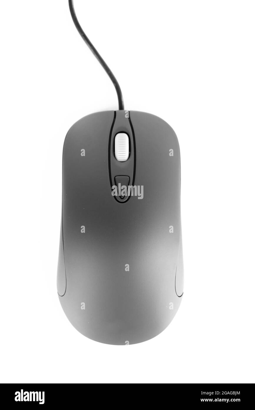 Computer mouse with cord isolated on white background Stock Photo Alamy