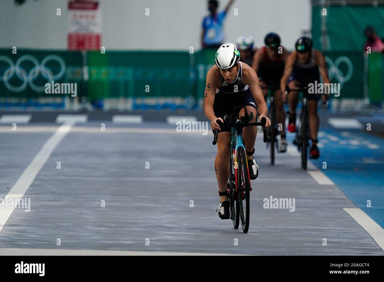 Tokyo, Japan. 31st July, 2021. Jessica LEARMONTH (GBR) Triathlon : Mixed Relay during the Tokyo 2020 Olympic Games at the Odaiba Marine Park in Tokyo, Japan . Credit: Kohei Maruyama/AFLO/Alamy Live News Stock Photo