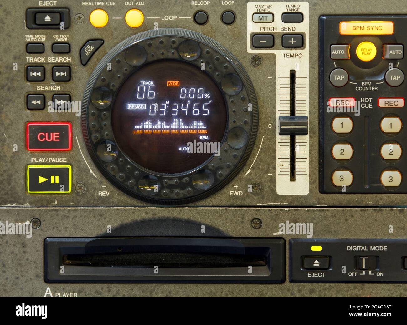 Dj cd player and mixer Stock Photo Alamy