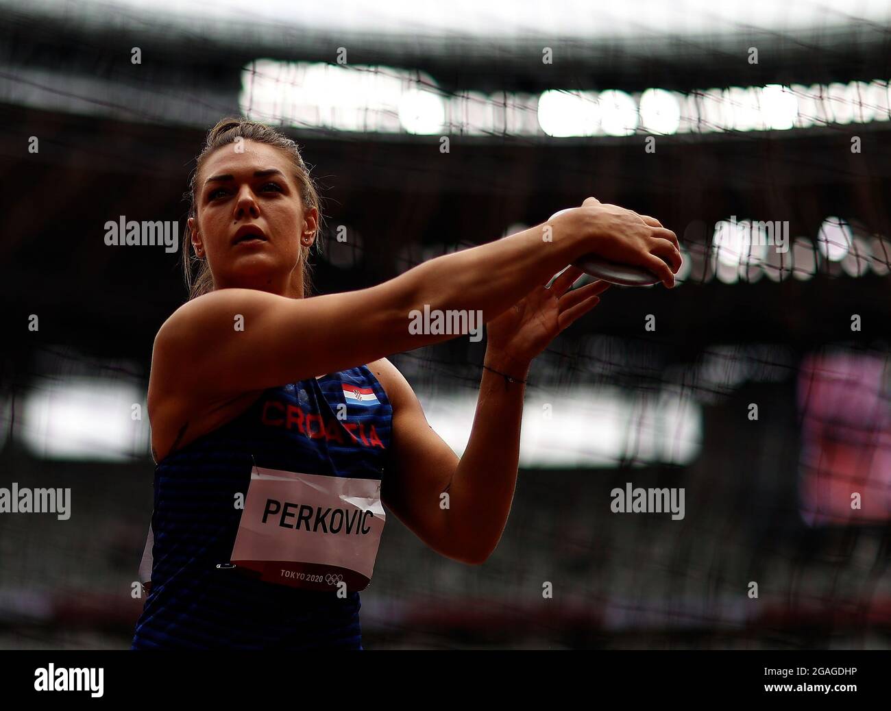 Tokyo, Japan. 31st July, 2021. Sandra Perkovic of Croatia competes