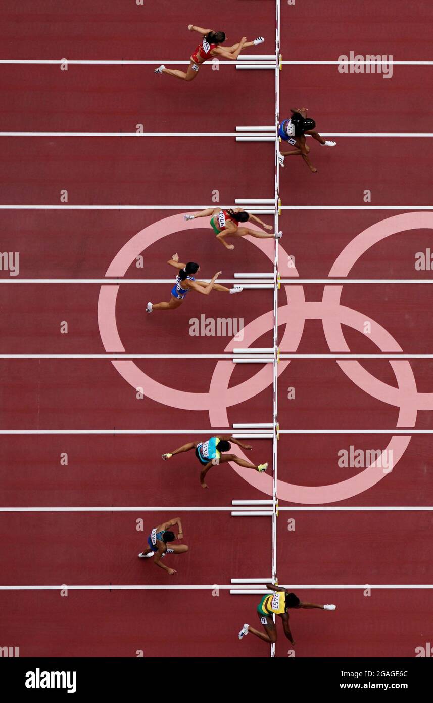 Tokyo 2020 Olympics Athletics Womens 100m Hurdles Round 1 Ols Olympic Stadium Tokyo