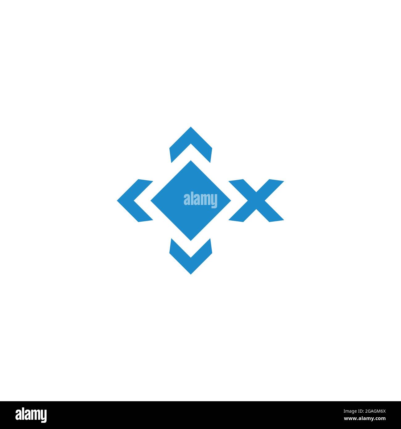 letter x square frame geometric symbol logo vector Stock Vector Image ...