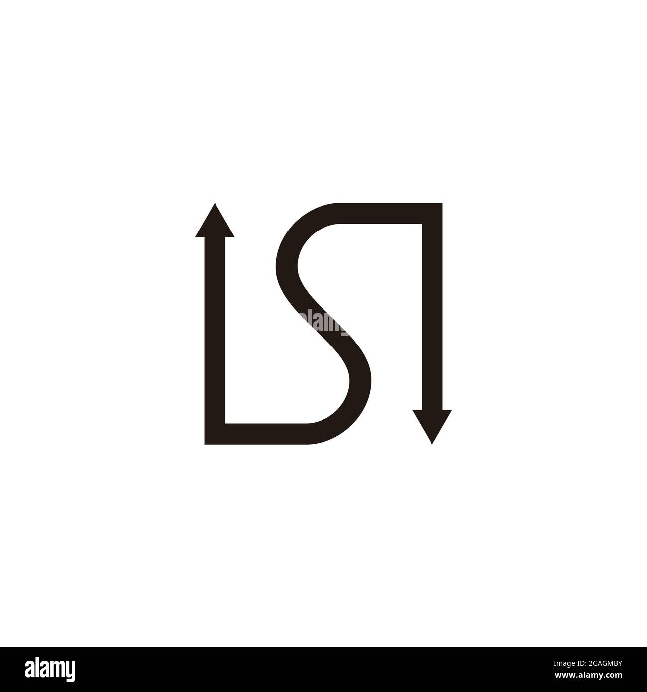 letter s curve geometric arrow logo vector Stock Vector Image & Art - Alamy
