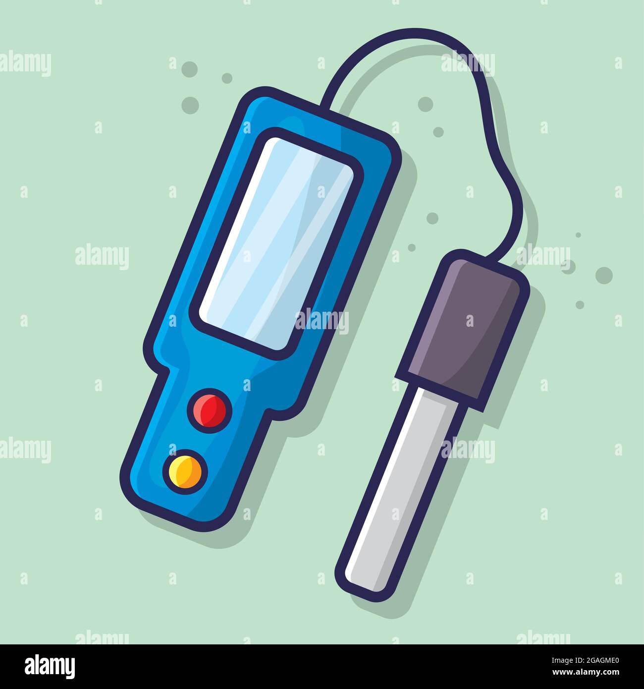 digital ph meter isolated vector illustration in flat style Stock