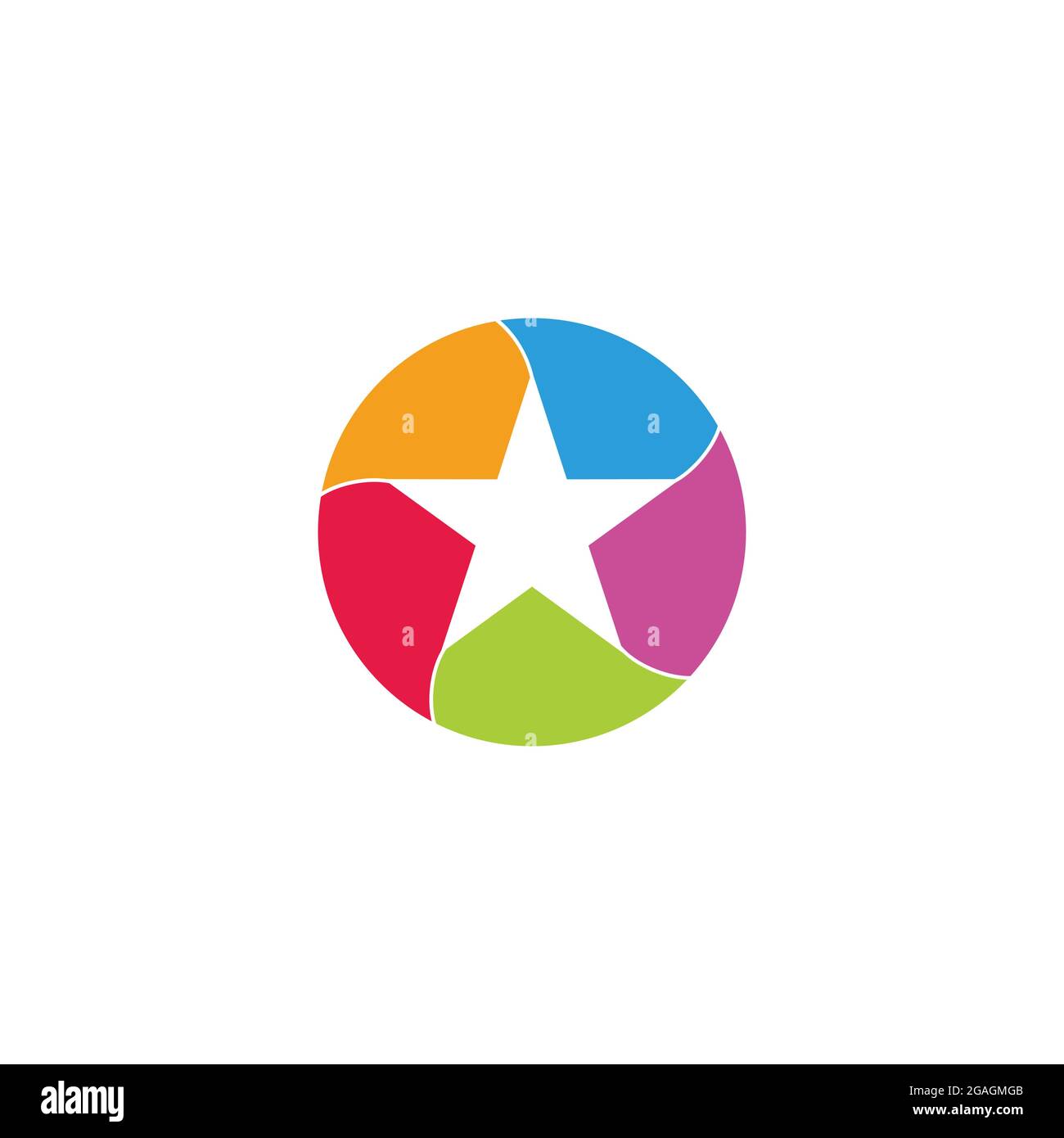 circle motion star product symbol logo vector Stock Vector